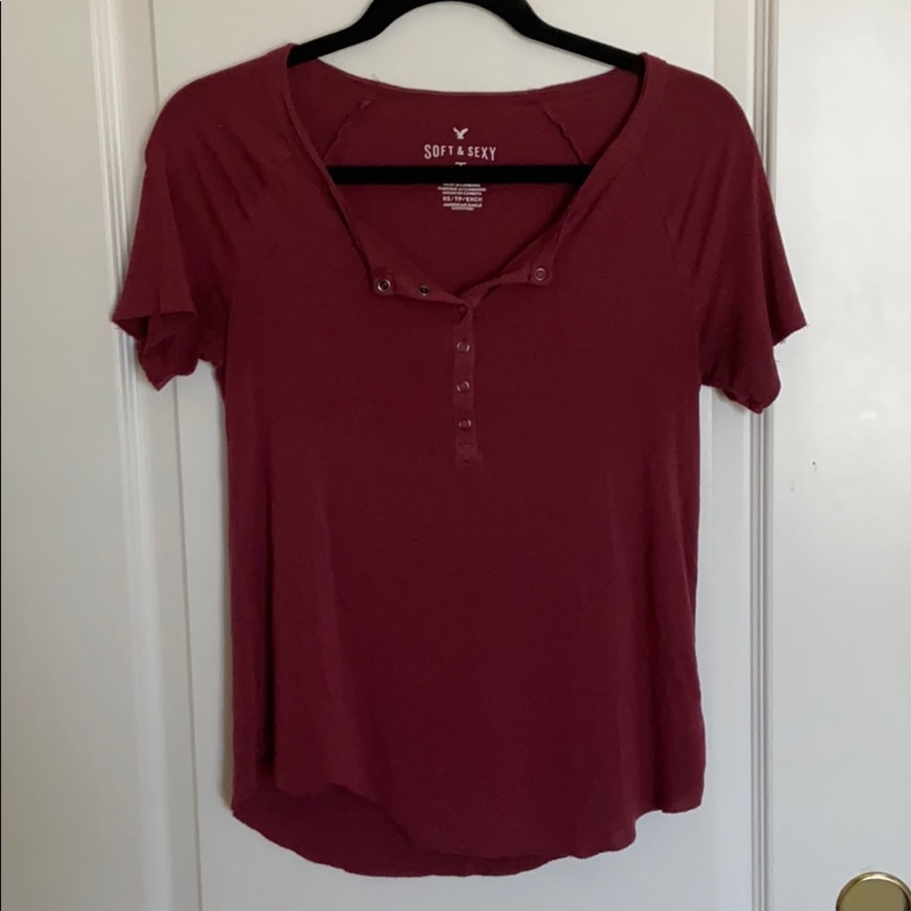 American Eagle Button Up Tee